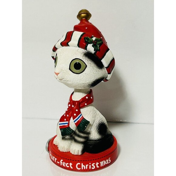 Twisted Whiskers Cat A Purr-fect Christmas Bobble Head American Greetings 6” - Picture 5 of 7